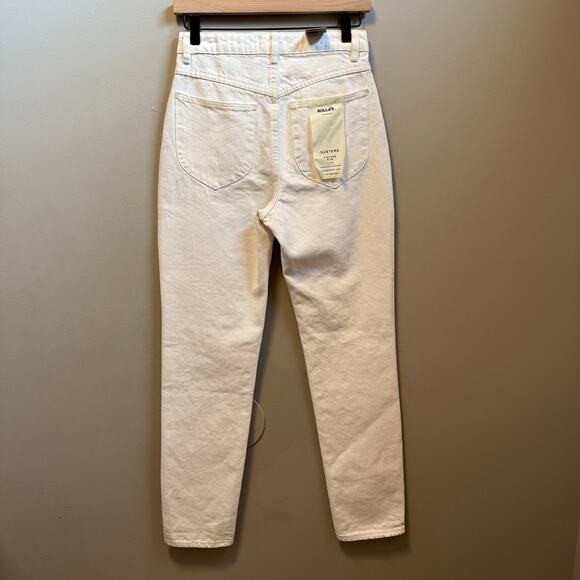 Rolla’s Size 26 Dusters High Rise Slim Straight‎ Jean in Vintage White New - Picture 4 of 8